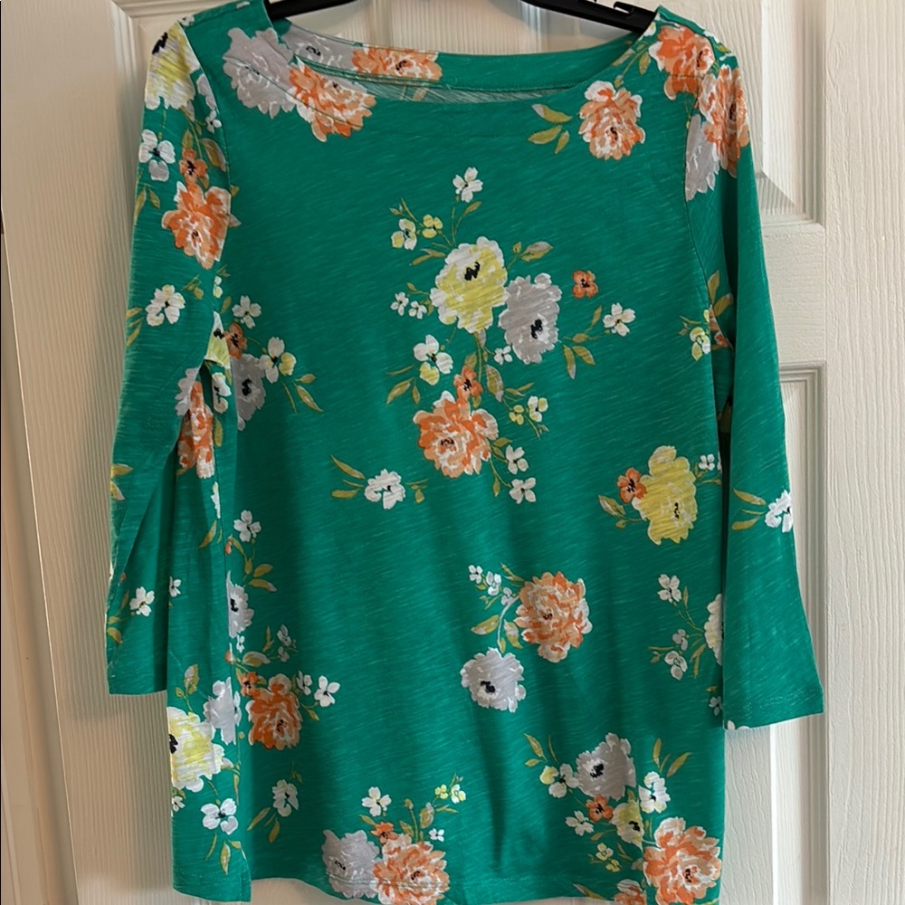 Floral Green Women's Top